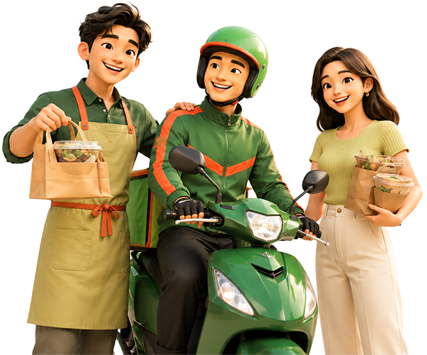 หน้าจอระบบ FoodZab บนคอมพิวเตอร์